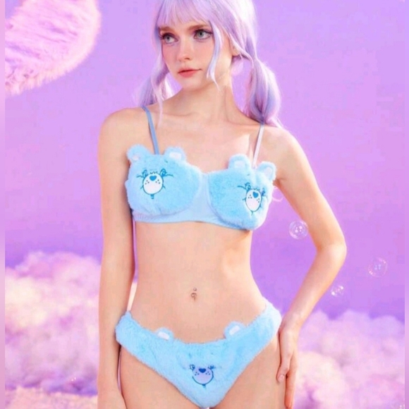 Grumpy Bear Lingerie Set ~ Small ~ Care Bear Set - Picture 1 of 7